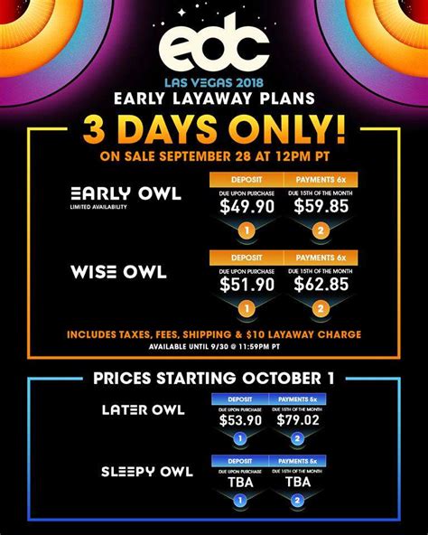 edc layaway|edc tickets payment plan.